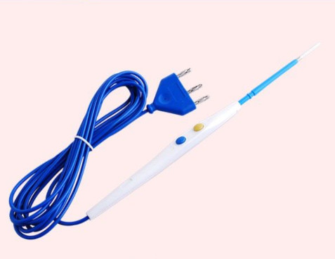 OD4.0 single pin White color Disposable  Hand control electrosurgical Pencil with120mm Blade with 3 Meter cable，S2102W