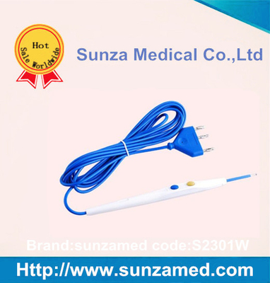 White color Hand control electrosurgical Pencil with170mm Blade Sunzamed specail hand control pencil S2301W