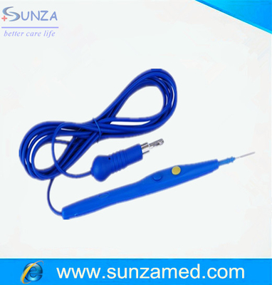 OD4.0 single pin White color Disposable  Hand control electrosurgical Pencil with120mm Blade with 3 Meter cable，S2102W