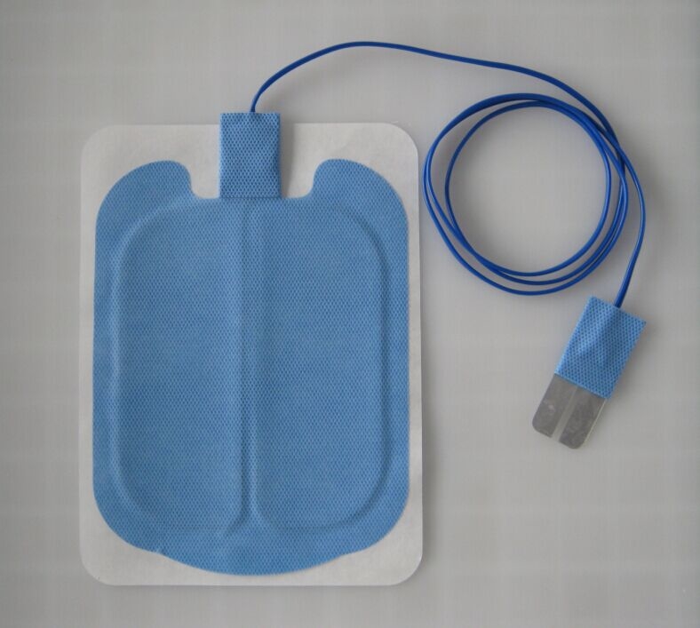 reusable ESU plate,Bipolar reusable patient plate ,adult grounding pad with 1m length wire